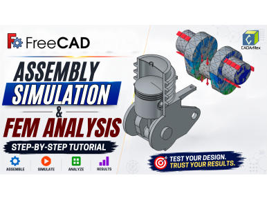 FreeCAD Assembly Simulation & FEM Analysis | Step by Step Tutorial